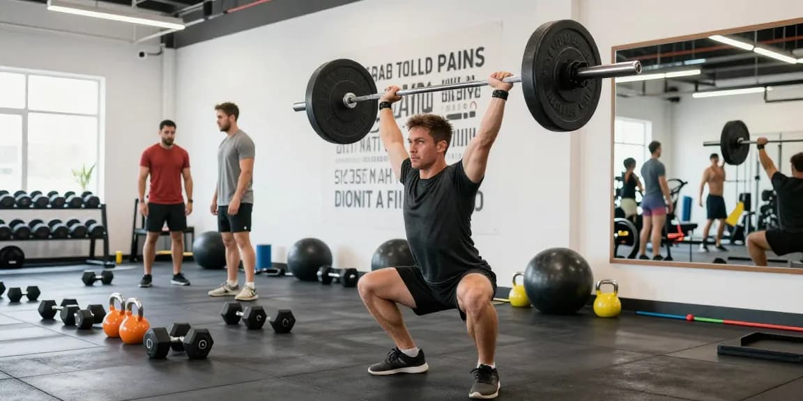 Prime Pharma Steroids: Atleet in de sportschool toont kracht bij het heffen met dumbbells.