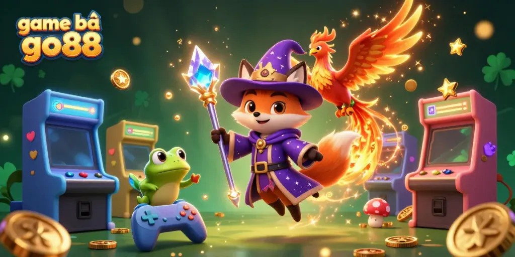Experience the thrill of game bài go88 with mystical characters and vibrant casino-themed elements.