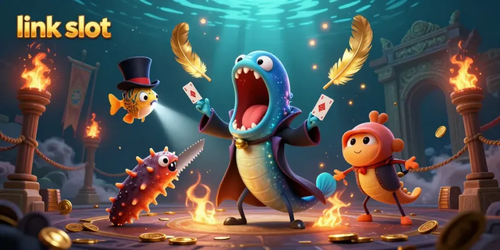 Experience thrilling action in link slot with a magical underwater scene featuring charismatic characters.