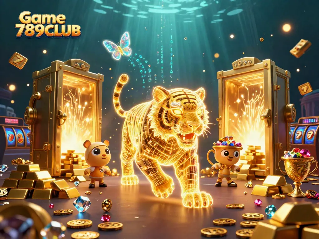 Engage in thrilling games at Game 789CLUB with a vibrant casino fantasy scene.