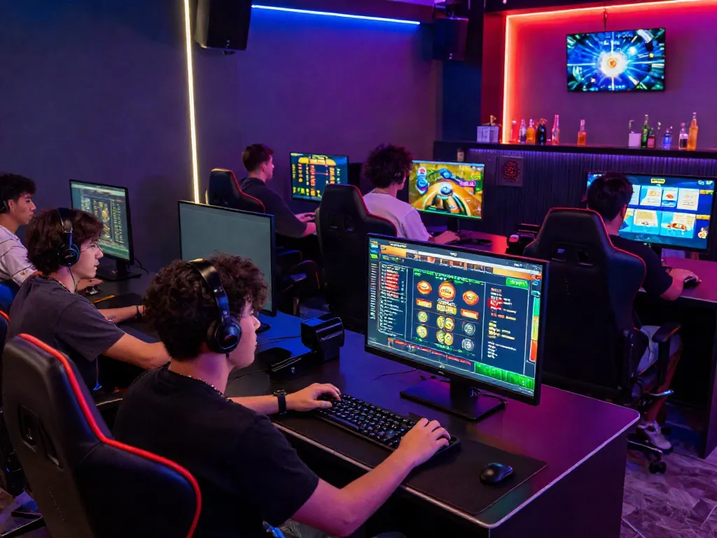 Dynamic online gaming experience at MAN88 with diverse players and lively atmosphere.