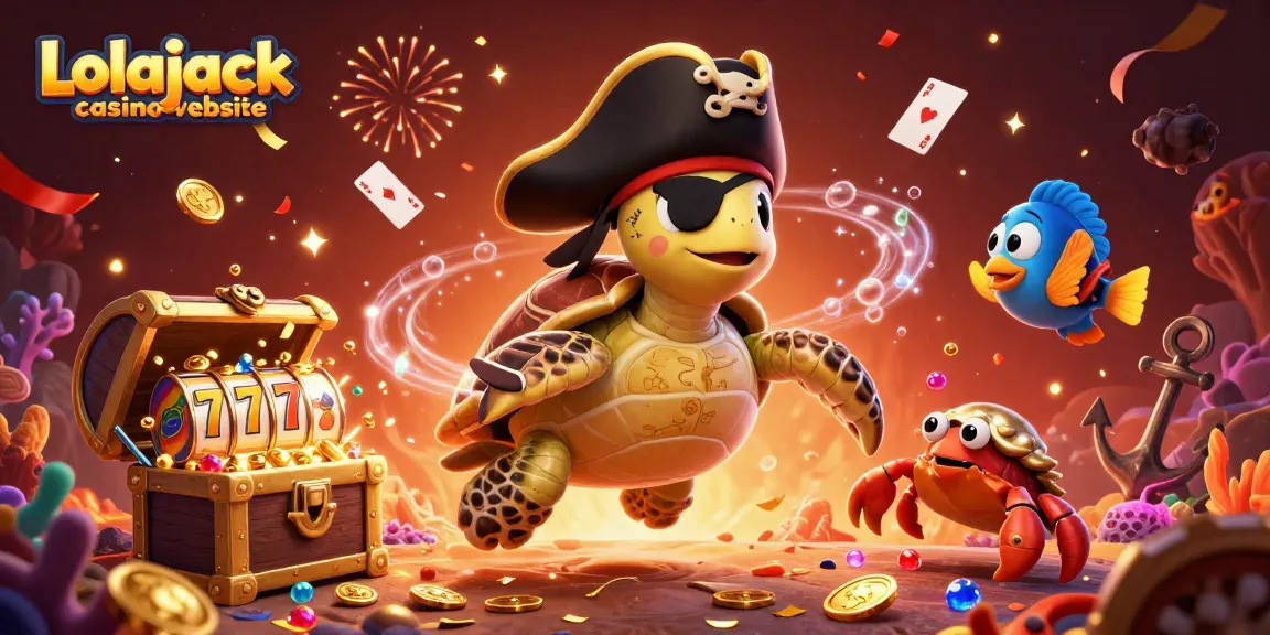 Experience the excitement of the Lolajack casinowebsite with vibrant sea creatures and thrilling game elements.